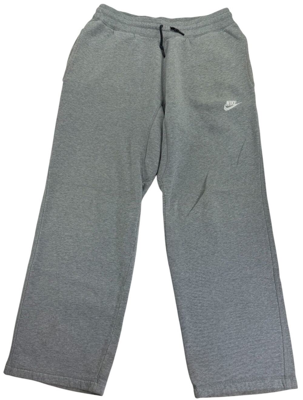 Nike Tech Sportswear Men's Medium Sweatpants Wide Leg Grey Fleece Joggers